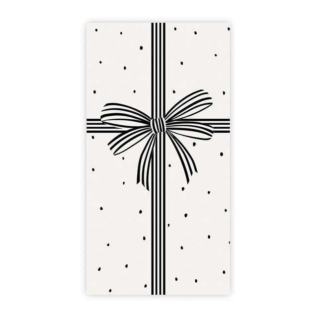 Paper Guest Napkins Black Bow