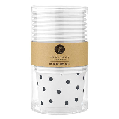 Paper Ice Cream Cups Dots Set of 16