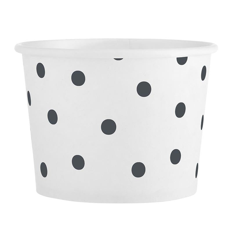 Paper Ice Cream Cups Dots Set of 16