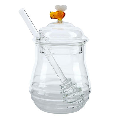 Glass Honey Jar Dipper
