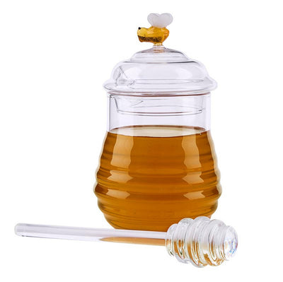 Glass Honey Jar Dipper