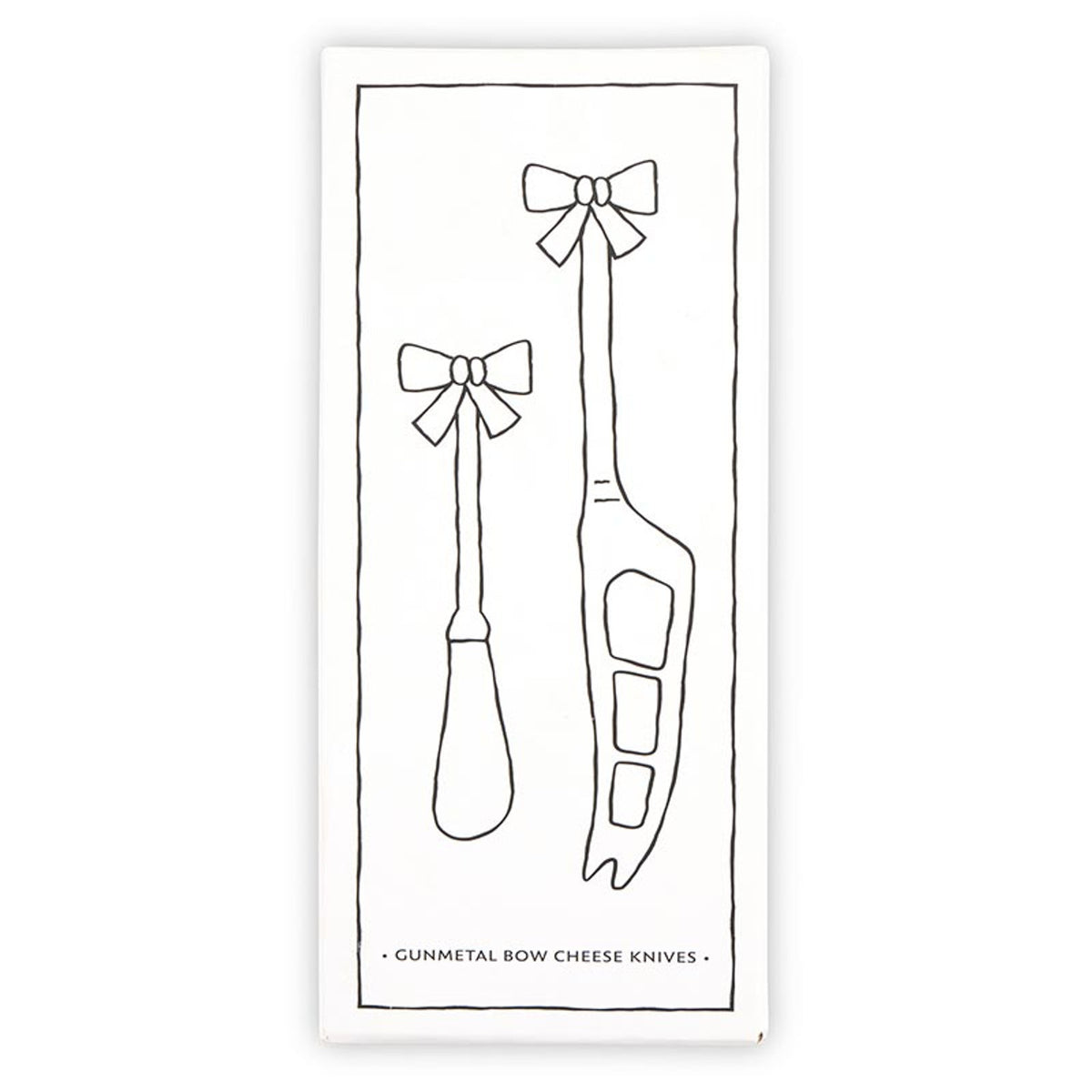 Gun Metal Bow Charcuterie Essentials Cheese Knives Set of 2