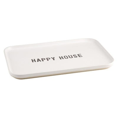 Face to Face Ceramic Serving Platter Happy House