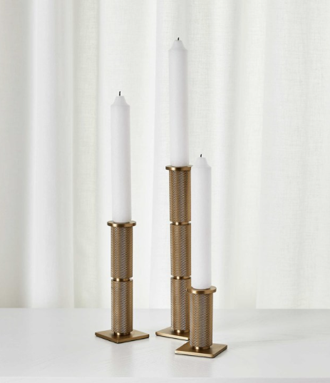 Knurled Taper Candleholders