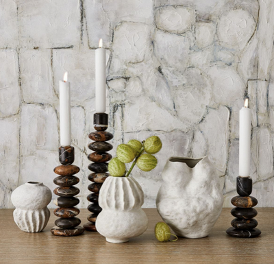 Washed Stones Candleholder