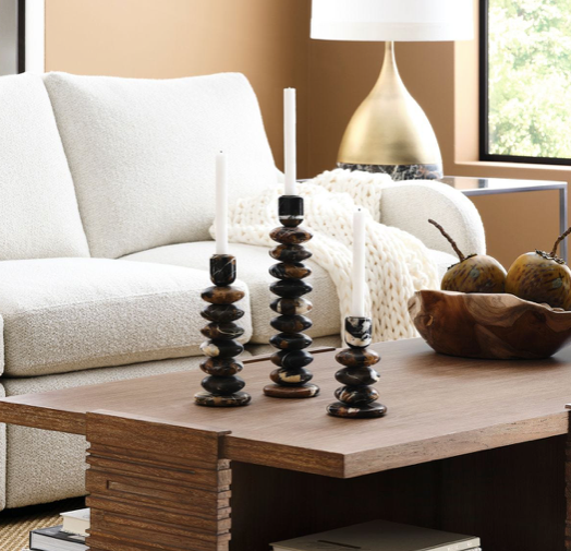 Washed Stones Candleholder