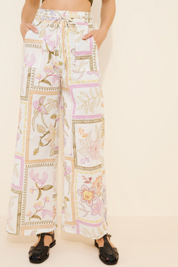 Zoe Linen Pant Print