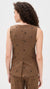 Bow Pattern Vest Brown