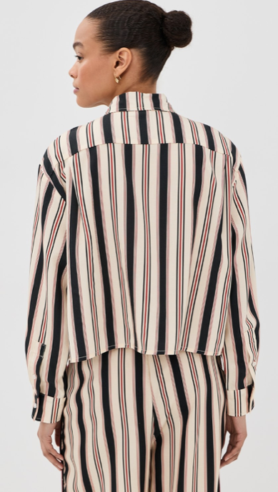 Horizon Shirt Beige Stripe