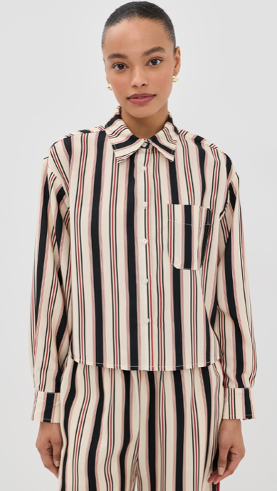 Horizon Shirt Beige Stripe