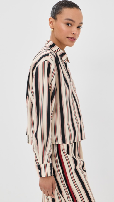 Horizon Shirt Beige Stripe