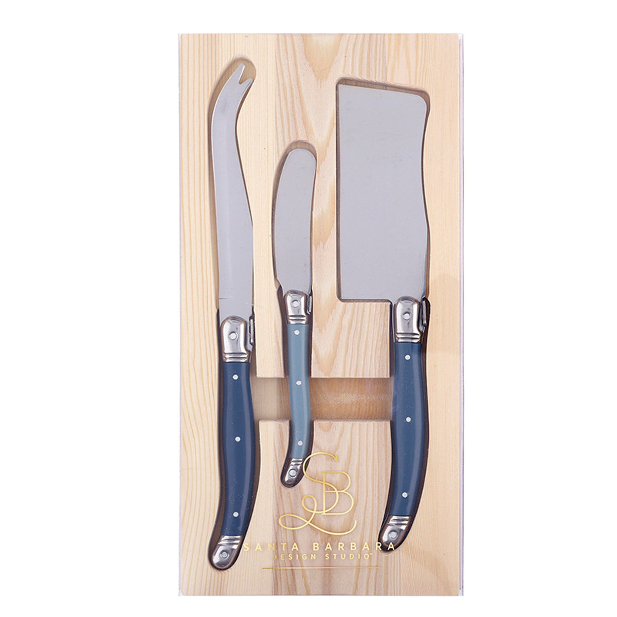 Blue Charcuterie Knives Set of 3