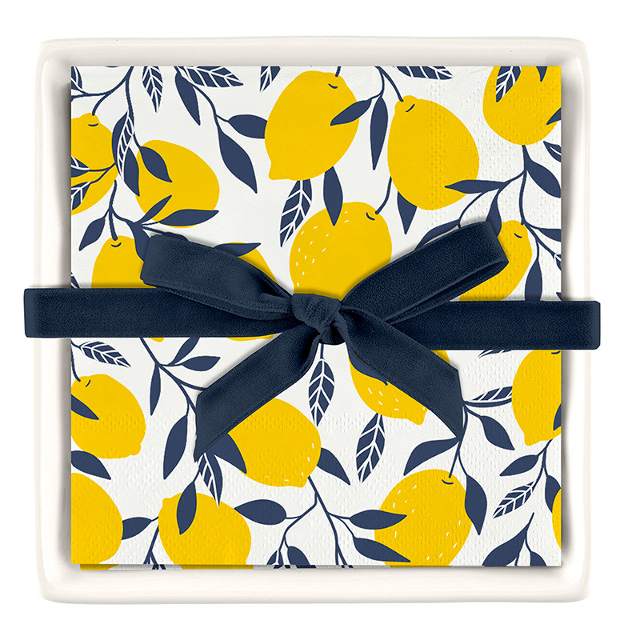 Ceramic Napkin Tray Napkins Lemons