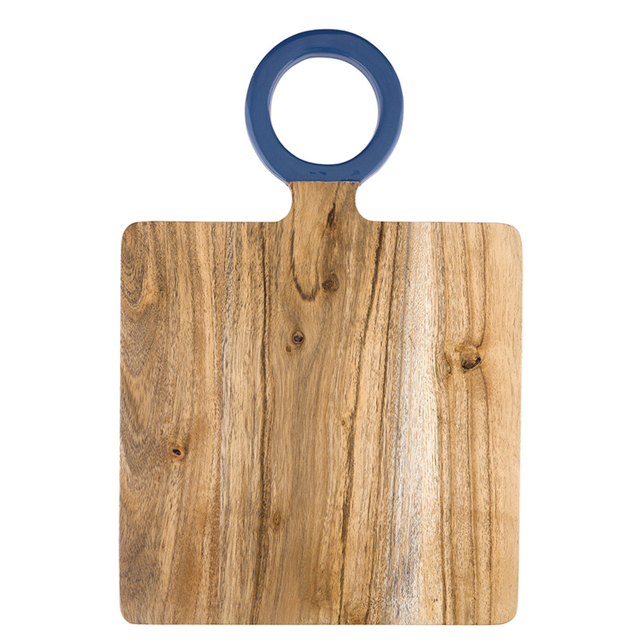 Wood Board with Enamel Handle Dusty Blue S