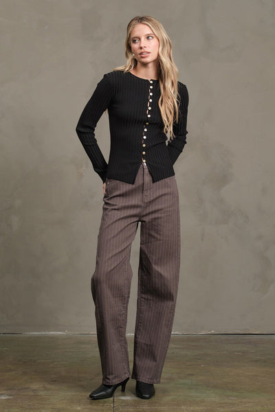 Barrel Leg Pant Pinstripe