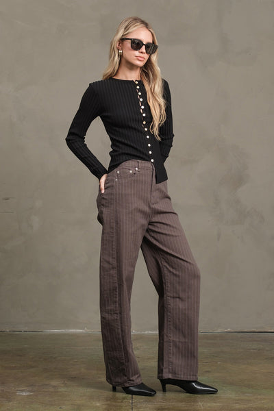 Barrel Leg Pant Pinstripe