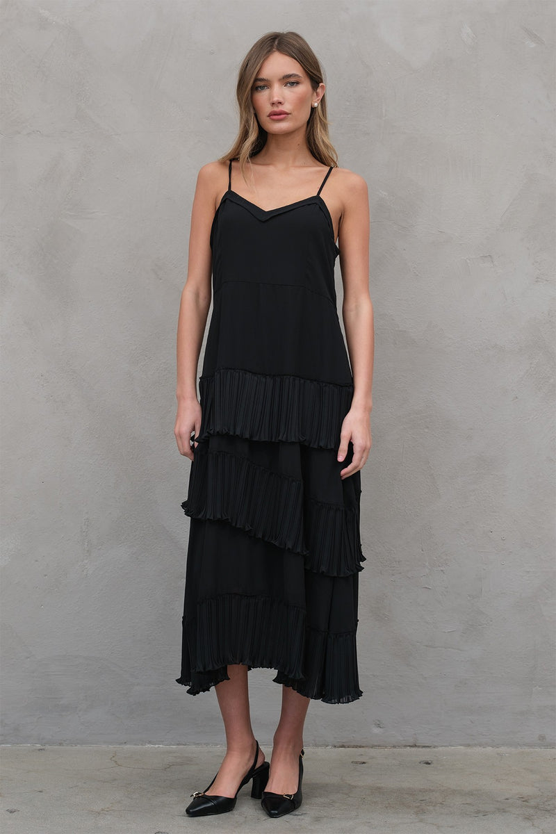 Nina Asymetrical Dress Black