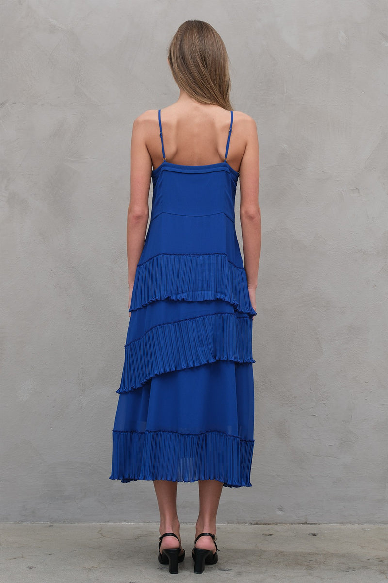 Nina Asymetrical Dress Royal Blue