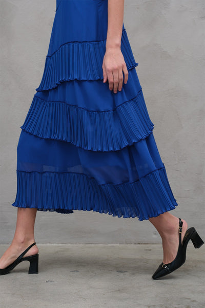 Nina Asymetrical Dress Royal Blue