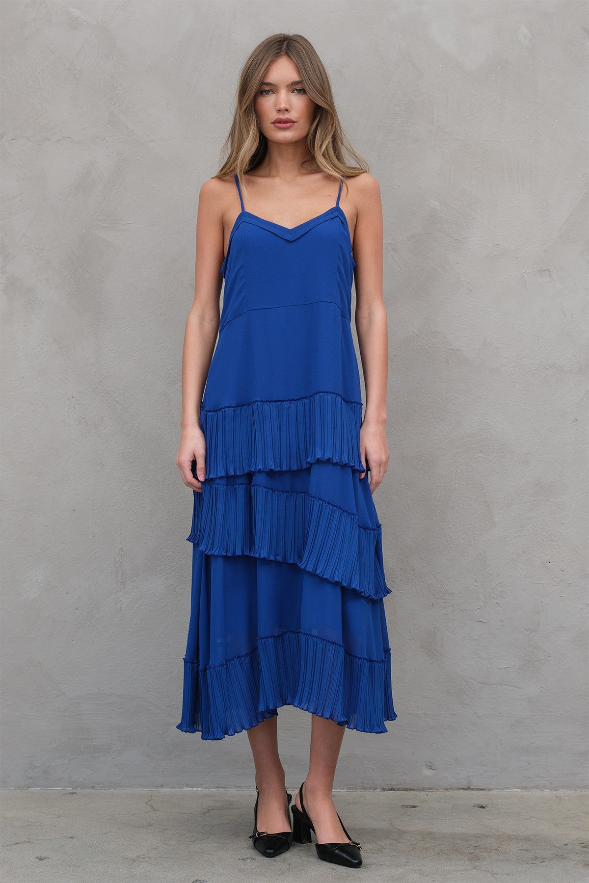 Nina Asymetrical Dress Royal Blue
