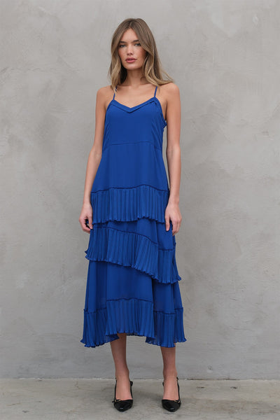 Nina Asymetrical Dress Royal Blue