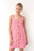 Stripe Shift Mini Dress Red
