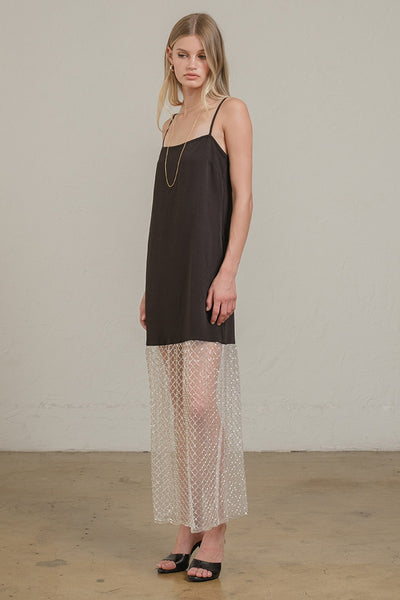 Beads Cocktail Dress Black