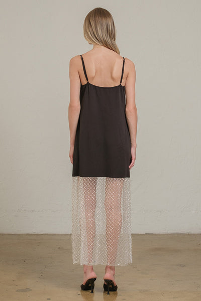 Beads Cocktail Dress Black