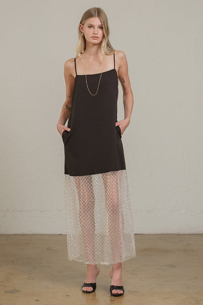 Beads Cocktail Dress Black