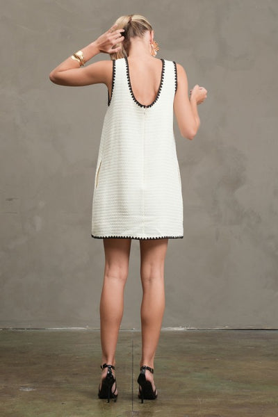 Irene Dress Mini Dress Cream