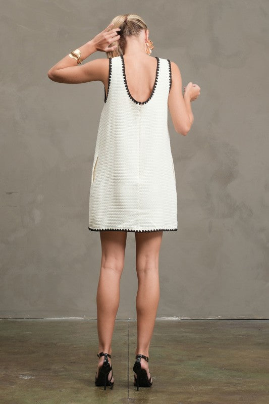 Irene Dress Mini Dress Cream