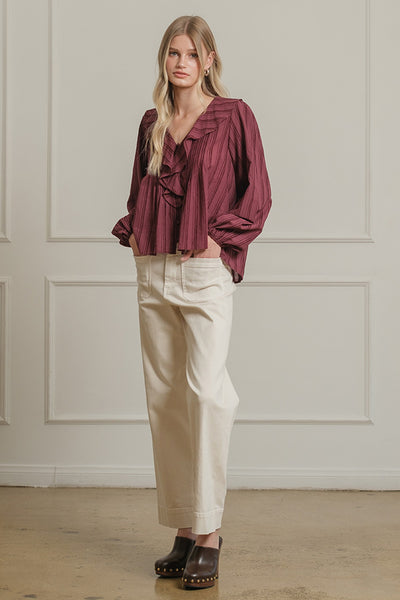 Rina Blouse Wine