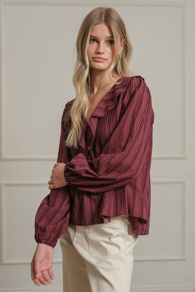 Rina Blouse Wine