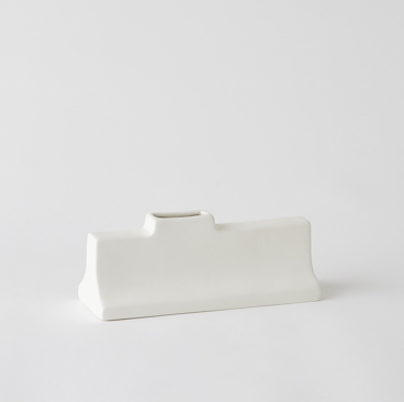 Icon Wide Vase Matte White Sm