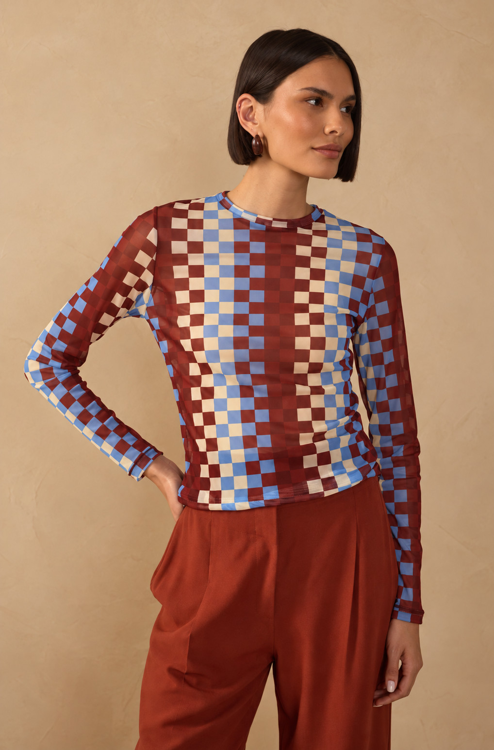Elena Tulle Blouse Multi