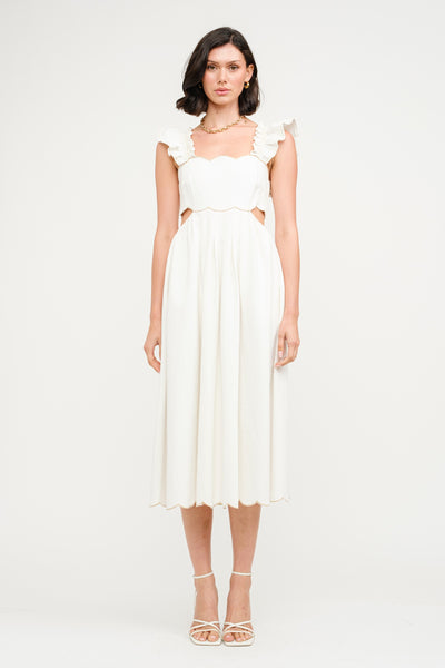 Ashton Midi Dress Off White