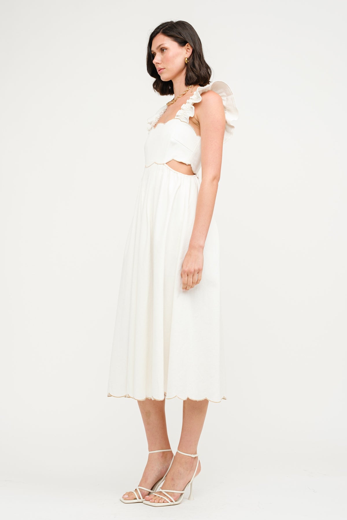 Ashton Midi Dress Off White