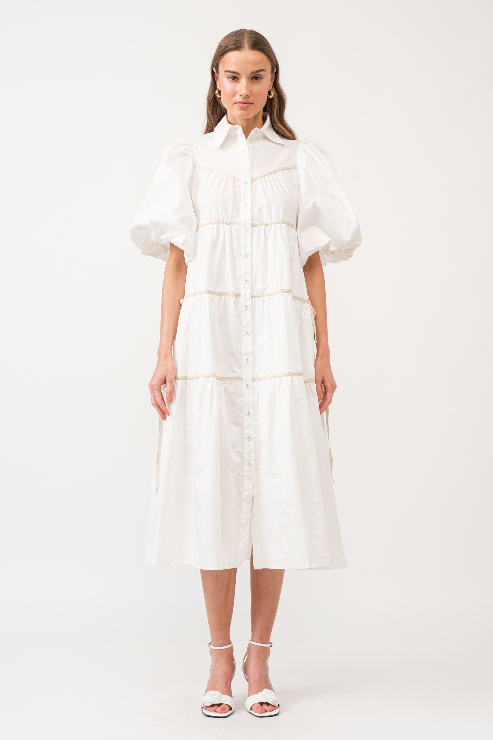 Original Lena Midi Dress Off White