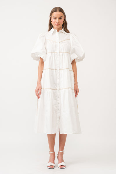 Original Lena Midi Dress Off White