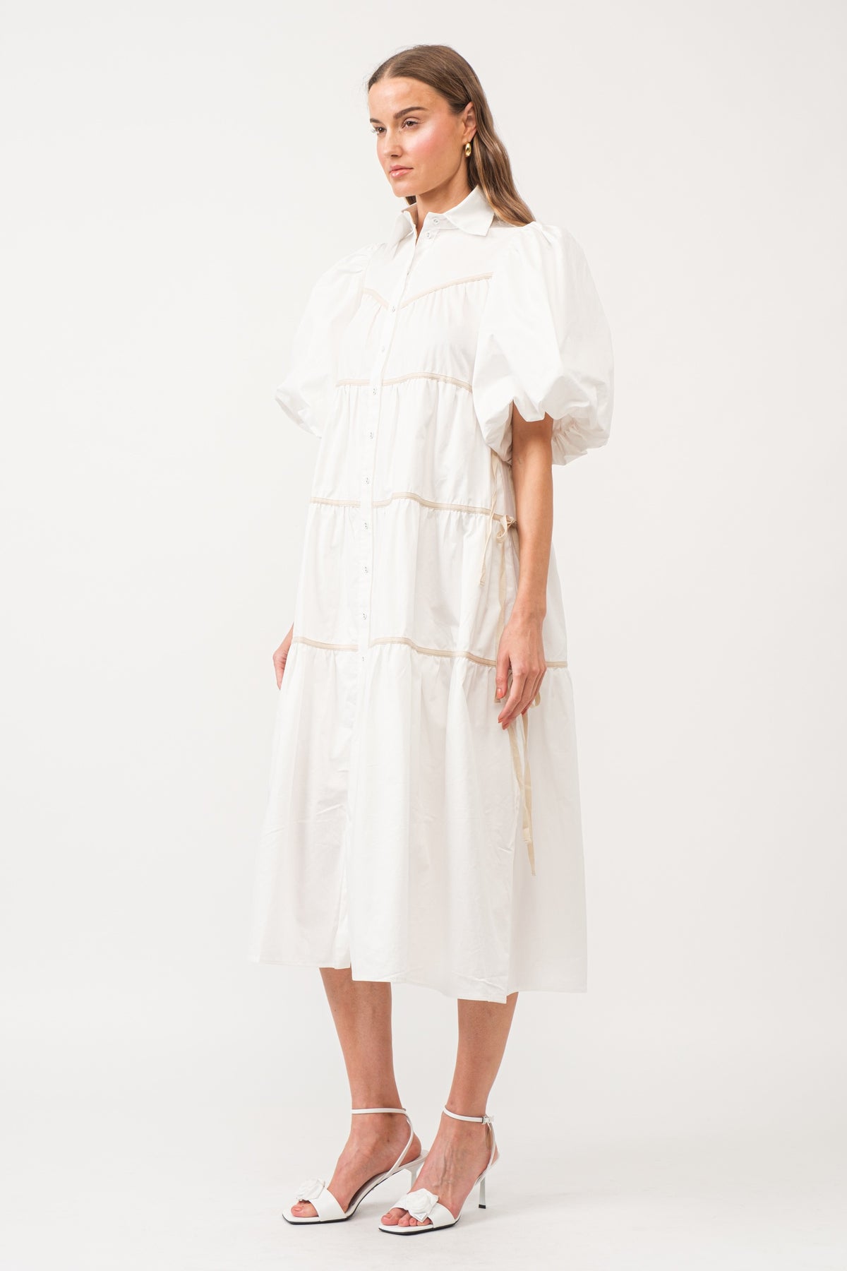 Original Lena Midi Dress Off White