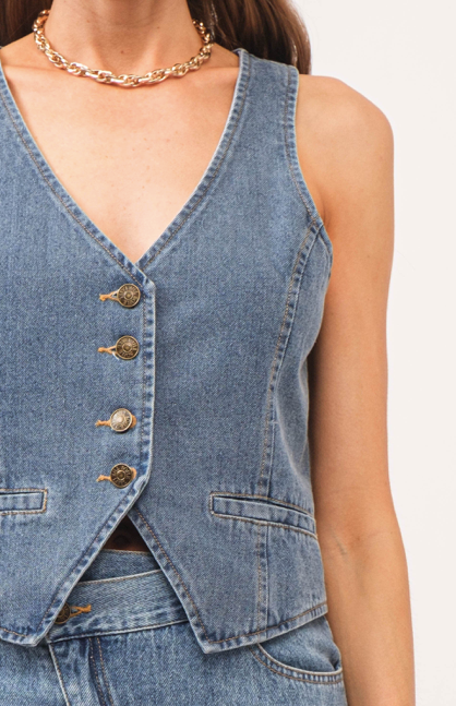 Jennie Denim Vest Denim