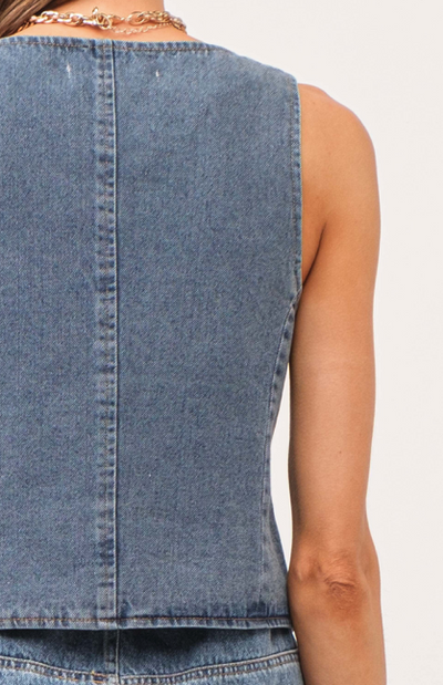 Jennie Denim Vest Denim