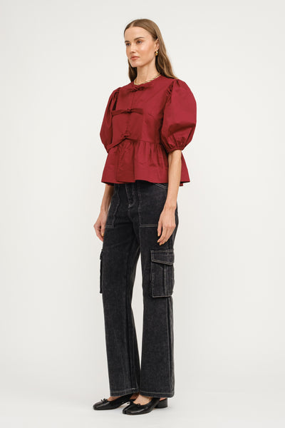 Norah Blouse Burgundy