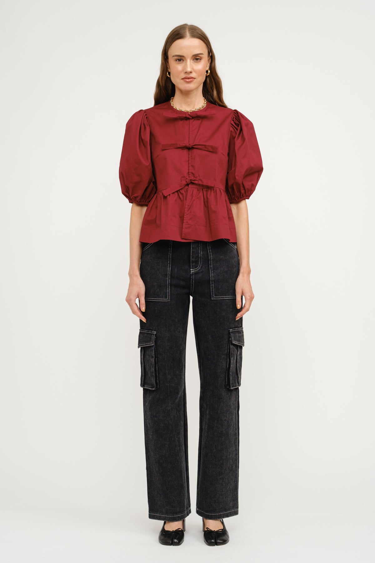 Norah Blouse Burgundy