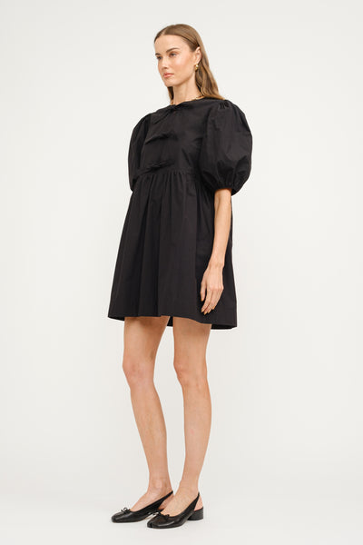 Avery Poplin Mini Dress Black