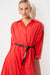 Charly Oversize Shirt Dress Red