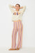Jungle Striped  Pant Beige