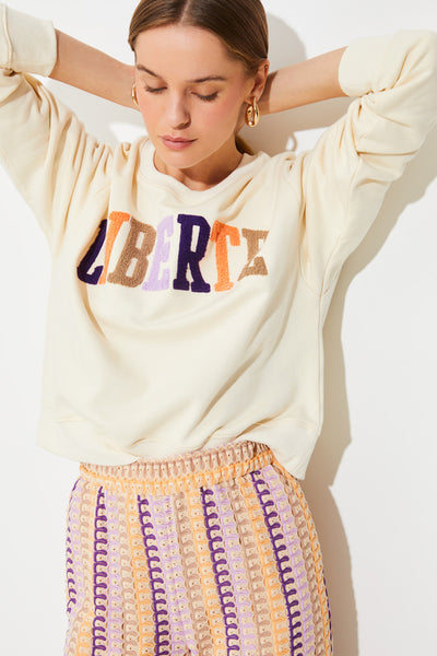 Jungle Striped  Pant Beige