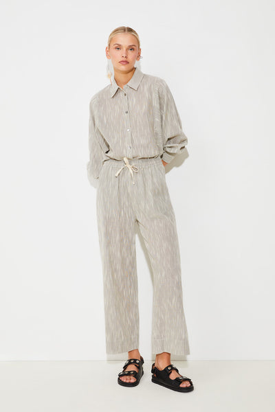 Jordan Cotton Striped Pant Black