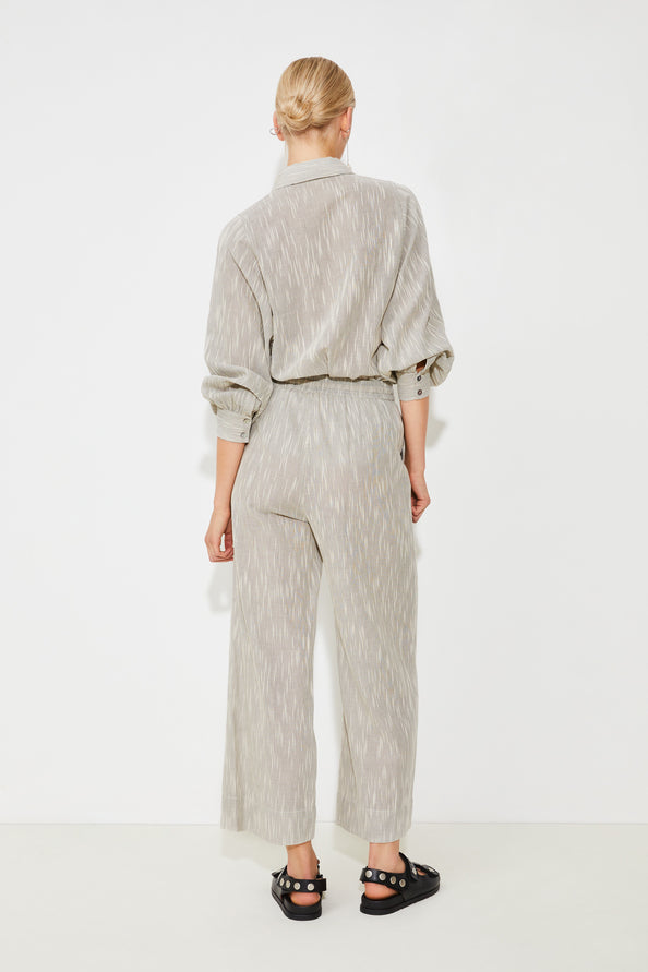 Jordan Cotton Striped Pant Black